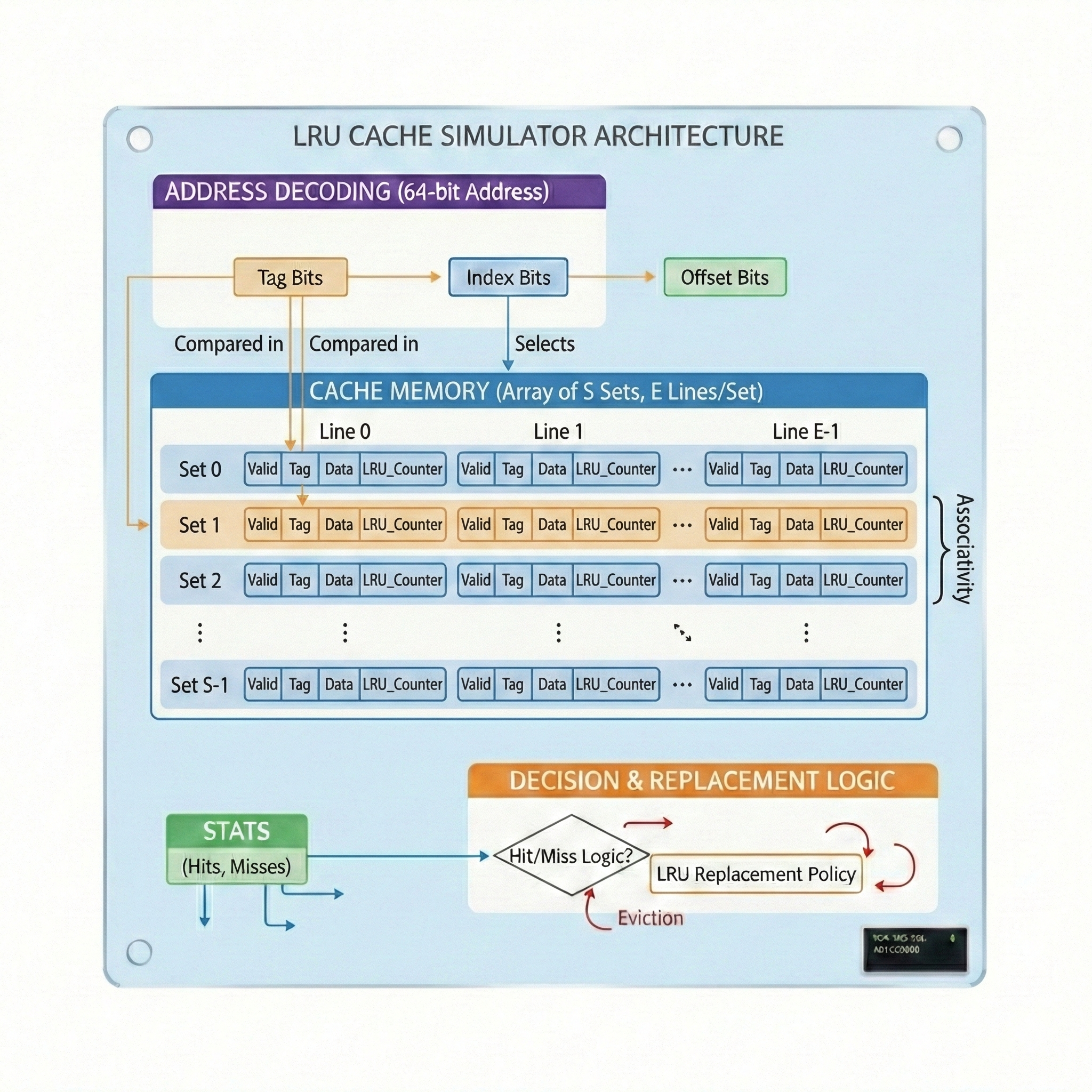 LRU Cache Simulator